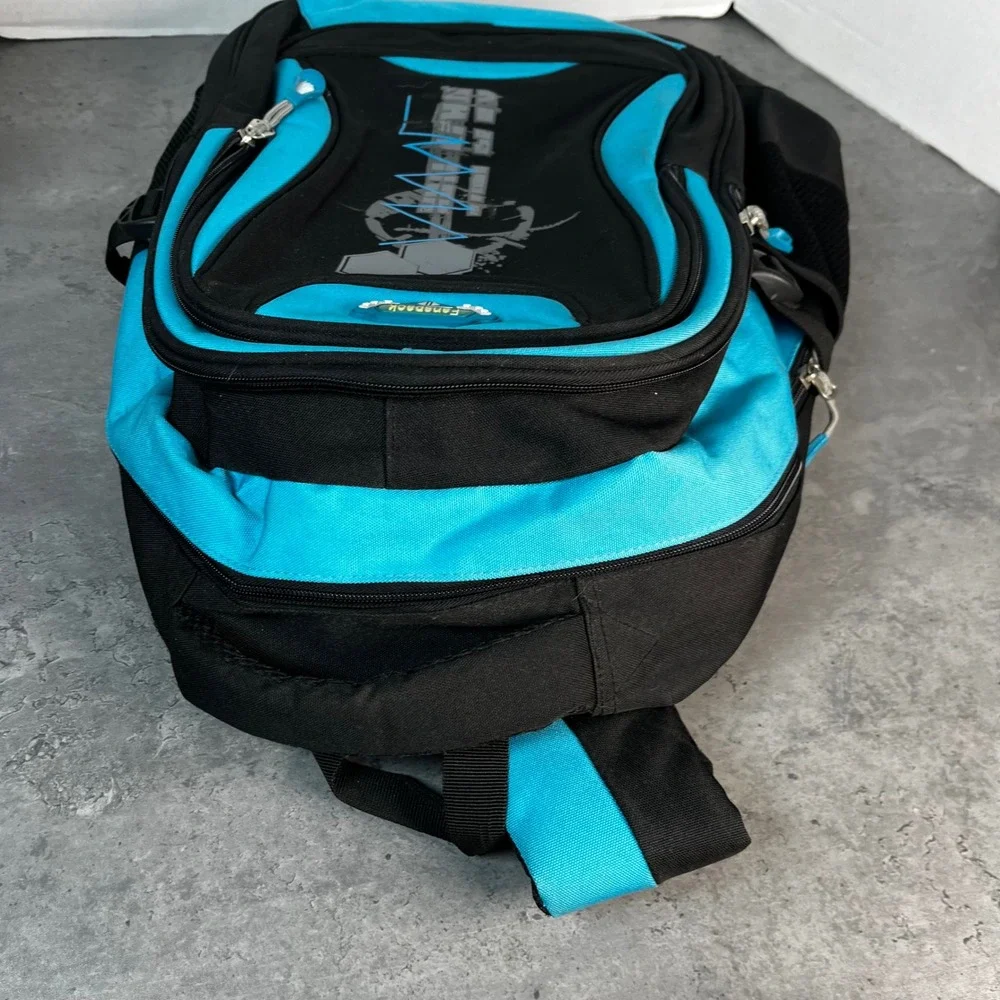 Fanspack Blue Black‎ Multi-Pocket School Travel Backpack with Reflective Straps